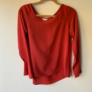Club Monaco Red Silk Blouse